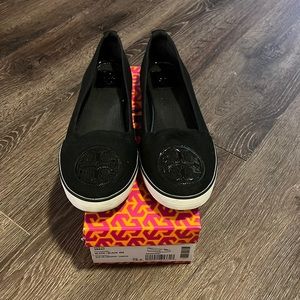 Tory Burch Slip on Sneaker Canvas in Black